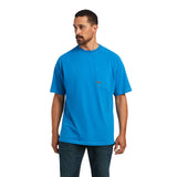 Ariat Mens Short Sleeve Cotton Strong Tee Shirt - Deep Water  10039334