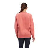 Rebar Womens Workman Washed Fleece Sweatshirt - Faded Rose Heather   10041441