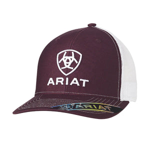 Ariat Burgundy with White Embroidered Logo Men's Cap   A300012609