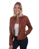 Scully Women's Leather Jacket  L1031-  Whiskey