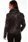 Scully Women's Sanded Leather Jacket- L87 Black