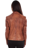 Scully Women's Sanded Leather Jacket- L87  Tan