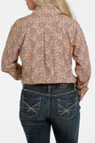 Cinch Women's Arenaflex Shirt- Salmon Paisley  MSW9163001