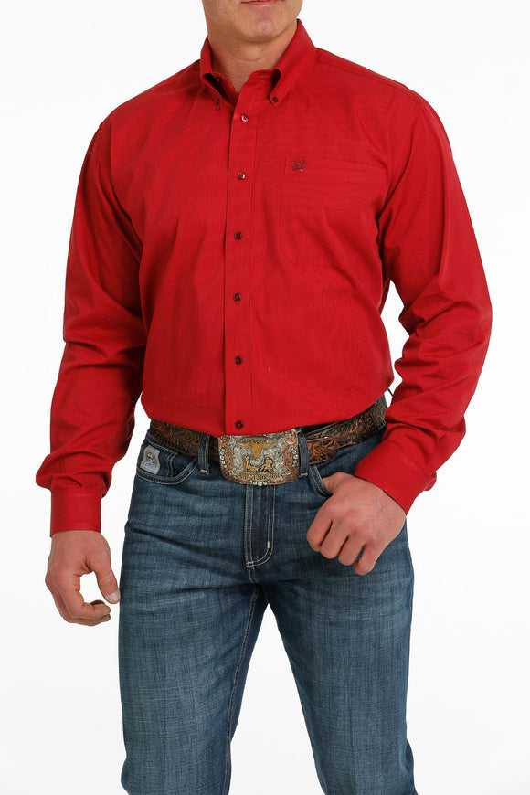 Cinch Men's Red Stripe Long Sleeve Shirt   MTW1105526 / MTW1105526X