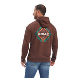Ariat Mens Southwest Leather Sweatshirt - Chestnut    10041727