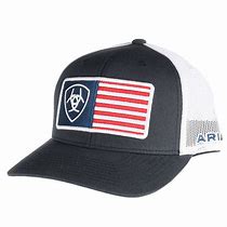 Ariat Navy and White American Flag Snap Back Men's Cap   1517603