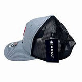 Ariat Heather Grey and Black with Mexico Flag Shield Logo Men's Cap  A300016506