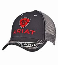 Ariat Black with Red Logo Mesh Back Men's Cap   1515866