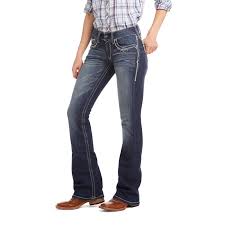 Ariat Womens R.E.A.L. Mid Rise Stretch Entwined Boot Cut Jean  10017510