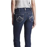 Ariat Womens REAL Mid Rise Stretch Straight Stackable Jean  / Ocean    10017216