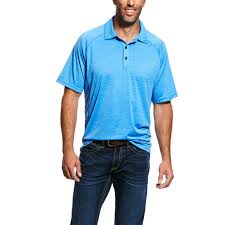 Ariat Mens Charger Polo Ceramic 10026472