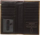 Ariat Mens Floral Embossed Rodeo/Checkbook Wallet A3524602