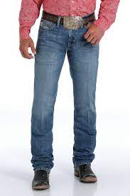 Cinch Mens Slim-Straight Jesse - Medium Stonewash Jeans   MB52238001