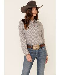 Cinch Womens Multi Striped Long Sleeve Western Shirt  MSW9164162