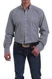 Cinch Mens White, Blue And Peach Floral Geometric Print Button-Down Shirt MTW1105010