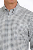 Cinch Mens Arena Flex Long Sleeve Grey Print Shirt    MTW1862004