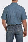 Cinch Arena Flex Short Sleeve Blue Print Shirt    MTW1704092