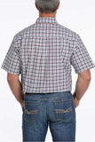 Cinch Mens Short Sleeve Multicolor Plaid Shirt   MTW1111373 / MTW111373X