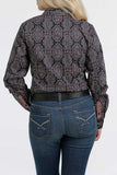 Cinch Womens Button-Down Western Shirt - Navy     MSW9165011