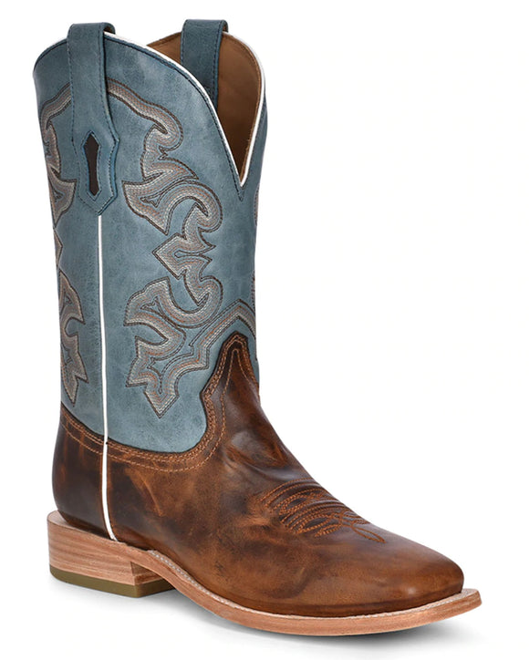 Corral Mens Rodeo Collection Wide Square Toe Boots - Honey/Blue  A4262
