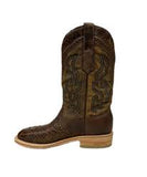 Corral Mens Brown Alligator Overlay And Embroidery Boot         A4132