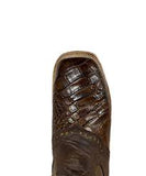 Corral Mens Brown Alligator Overlay And Embroidery Boot         A4132