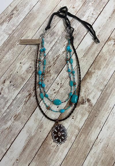 Cowboy Collectables Cheyenne Necklace - Turquoise     N11-T
