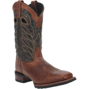 Laredo Mens Marx Brown/Blue Square Toe Western Boots    7923