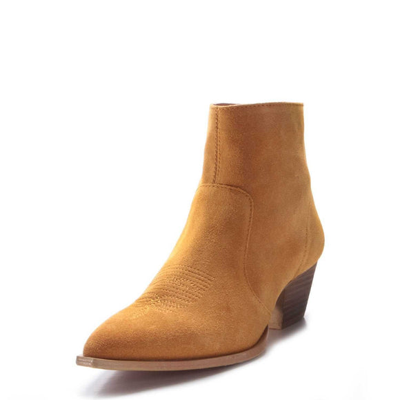 Dingo Womens Klanton Mustard Suede Ankle Boots DI 112