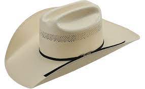 American Hat Company Mens Vented Shantung Straw Hat    7104-RC