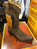 Corral Men's Distressed Brown Embroidery Narrow Square Toe Western Boots A3449