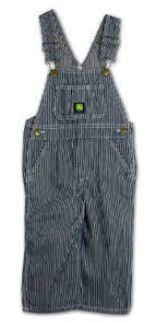 John Deere Toddler Boys Hickory Stripe Bib Overall      JD94625W