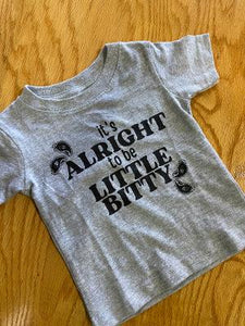 Bucking Baby "It's Alright To Be Little Bitty" T-shirt - Gray    60626
