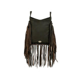 Fringed Cowgirl Collection Woven Tapestry Crossbody Bag   7210121