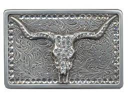 M&F Nocona Womens Rectangle Steer Skull With Crystals  37686