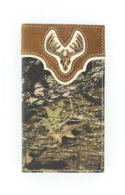 Nocona Mens Camouflage Rodeo Wallet with Deer Skull    N54318222