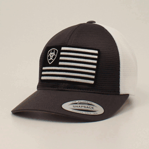 Ariat Men's Cap Shield Flag Charcoal/White    A300043007