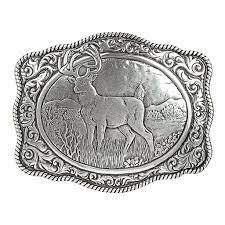 M&F Rectangular Standing Buck Belt Buckle   38038