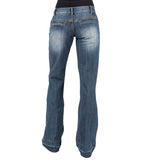 Stetson Womens Released Hem Slit Pocket Trouser Jeans 11-054-0214-0331 BU