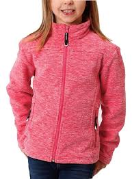 Roper Girls Pink Micro Fleece Jacket  03-298-0692-7016 PI