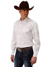 Roper Mens White Stripe Snap Front Western Shirt   01-001-0144-0112 WH