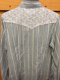 Roper Womens Western Long Sleeve Snap Shirt 150-087-213 BU
