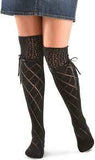 Blazin Roxx Womens Diamond Lace Boot Socks - Cream 04982139 / Black 0498201