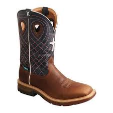 Twisted X Mens 12″ Alloy Toe Western Work Boot with CellStretch  MXBAW01