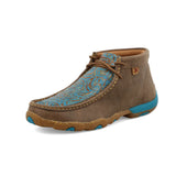Twisted X Womens Chukka Driving Moc With Turquoise Tooling   WDM0148