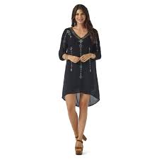 aztec dress long sleeve SAIL To Sable SAIL To Sable - Long Sleeve Smocked Waist Dress Aztec Floral - Blue