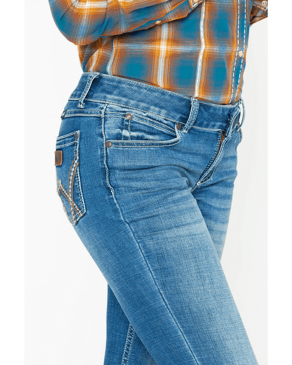 Wrangler Womens Retro Mae Mid rise Deadwood Bootcut  Jeans 09MWZDW