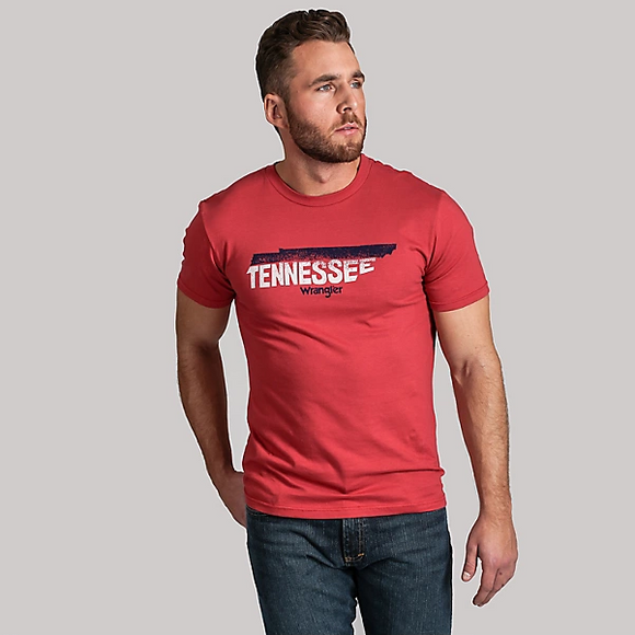 Wrangler Mens Short Sleeve Tennessee T Shirt   MQRTN2R